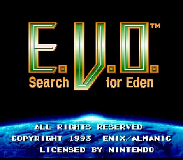 E.V.O. - Search for Eden (USA) screen shot title